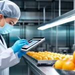 식품위생사와 관련된 학술 연구 - Modern Food Safety Officer in Action**

A highly detailed, realistic image of a male or female food ...