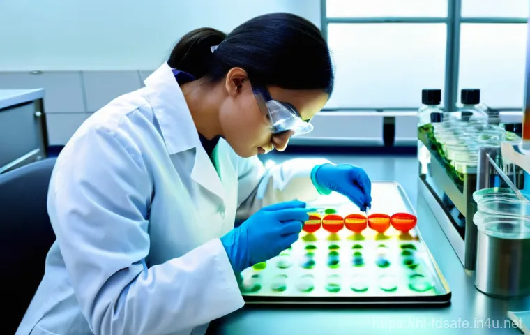 식품위생사 관련 직무 인터뷰 - **Food Safety Officer educating community members at a market**
    "A vibrant, engaging, realistic ...