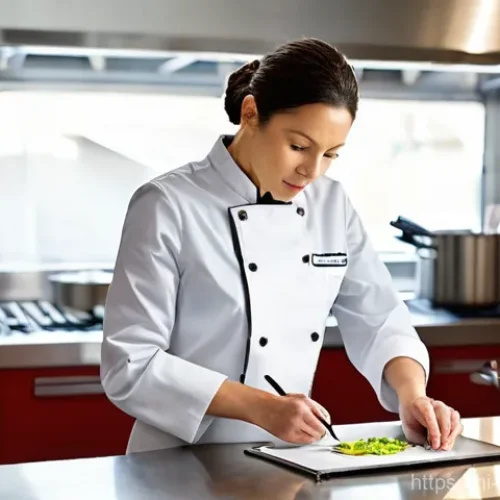 식품위생사 직업 선택 이유 - **Prompt 1: The Diligent Inspector in a Modern Kitchen**
    "A food hygiene inspector, a profession...