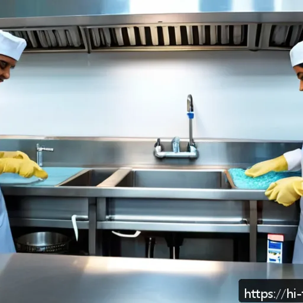 식품위생사 실무 팁 - A professional Indian kitchen environment with a diverse team of food service workers wearing clean ...
