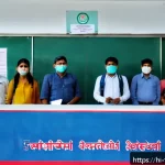 식품위생사 자격증 시험 일정 - A modern examination center lobby in India during the Food Hygiene Certificate exam season, showing ...