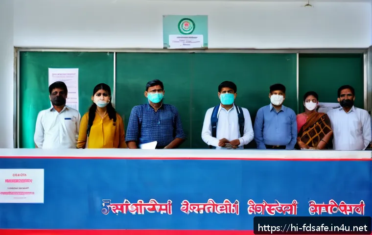 식품위생사 자격증 시험 일정 - A modern examination center lobby in India during the Food Hygiene Certificate exam season, showing ...